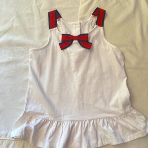 Janie and Jack new with tags white with red and navy detail shirt size 10